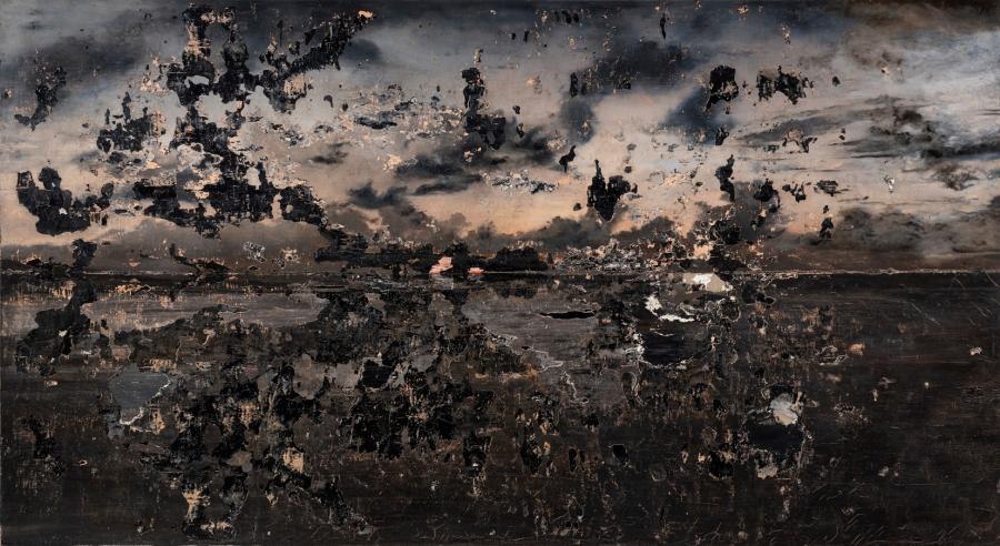 Nicola Samorì, Ultima scena, 2020, Öl auf Leinwand, 190 x 350 cm, courtesy Galerie EIGEN + ART Leipzig/Berlin, Foto: Rolando Paolo Guerzoni