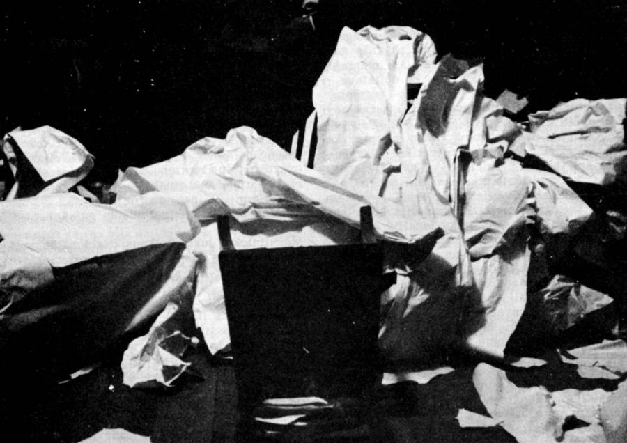 The literary event-happening organized by Valdis Āboliņš at the 13th congress of European Latvian Youth Association (ELJA), Westende, Belgium. August 3, 1966. Photo by Noldis Millers. The literary event-happening organized by Valdis Āboliņš at the 13th congress of European Latvian Youth Association (ELJA), Westende, Belgium. August 3, 1966. Photo by Noldis Millers.