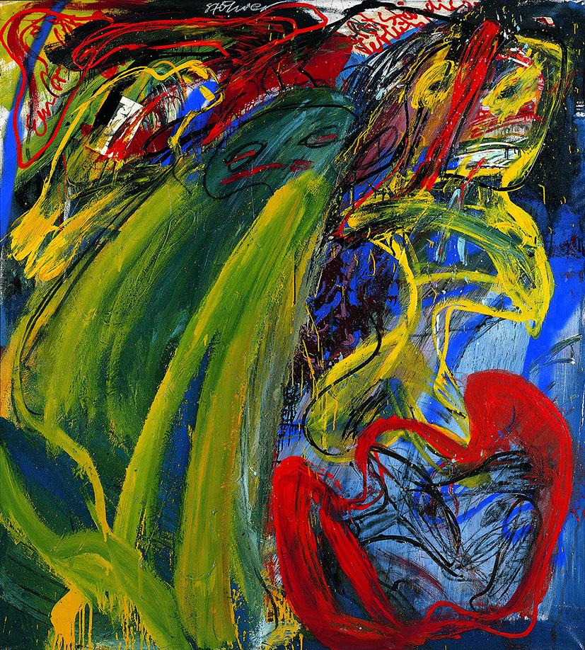 Walter Stöhrer, Yellow Figures, 1970-76, Mixed Media on Canvas, 200 x 180 cm. Courtesy: Galerie Georg Nothelfer Walter Stöhrer, Yellow Figures, 1970-76, Mixed Media on Canvas, 200 x 180 cm. Courtesy: Galerie Georg Nothelfer