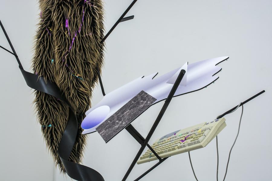 Matyáš Chochola, Installation view at Telepresence of a Gasoline Warlock of the Digital Era and his Green-Brown Gown-Clad Marten in the Temple of Heavens During Late New Moon, GAVU Cheb, 2015. Matyáš Chochola, Installation view at Telepresence of a Gasoline Warlock of the Digital Era and his Green-Brown Gown-Clad Marten in the Temple of Heavens During Late New Moon, GAVU Cheb, 2015.