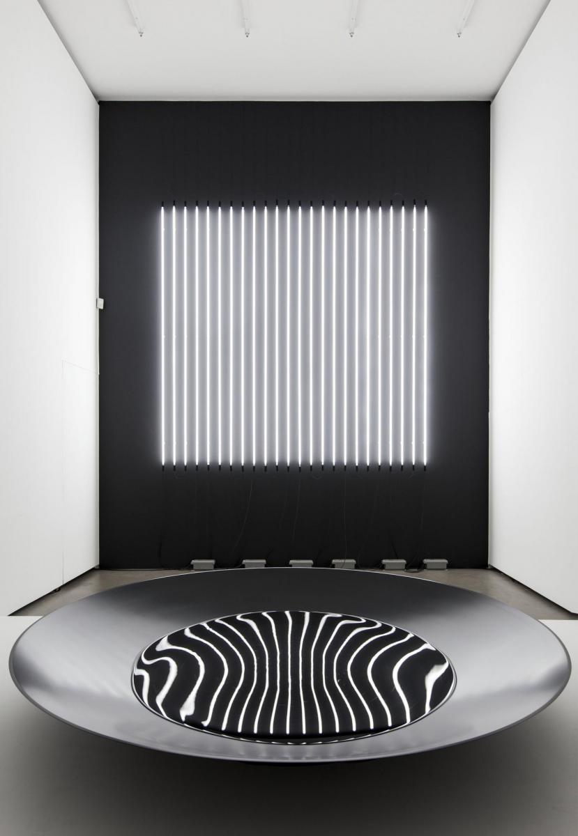 Carsten Nicolai, reflektor distortion, Installationview, 2016 Galerie EIGEN + ART Berlin Photo: Julija Stankevieciene / ©VG Bild Kunst, Bonn