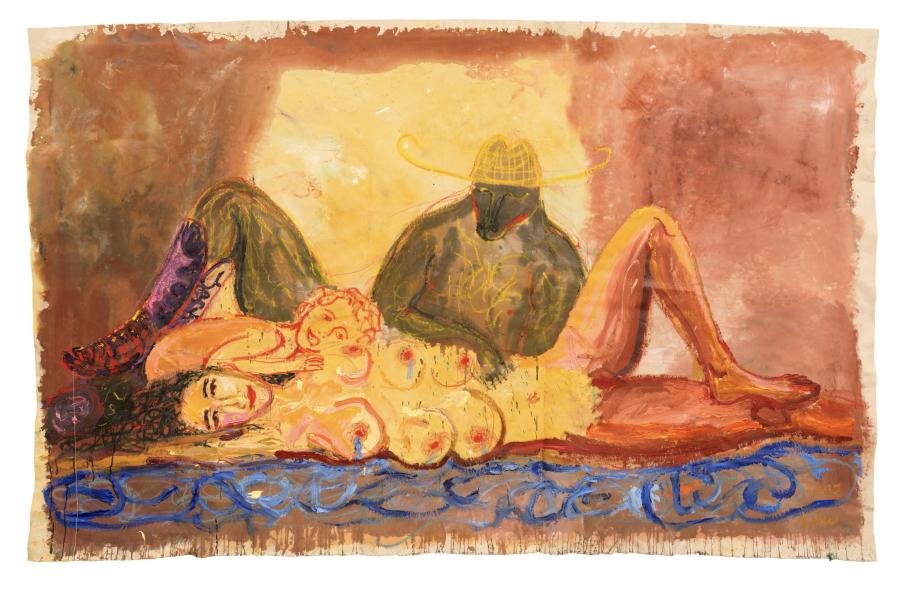 Katarina Janeckova Walshe, Givers, 2022, Acryl auf Leinwand, 182 x 279 cm. Courtesy Dittrich & Schlechtriem, Berlin Katarina Janeckova Walshe, Givers, 2022, Acryl auf Leinwand, 182 x 279 cm. Courtesy Dittrich & Schlechtriem, Berlin