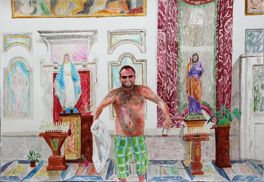 Nina Ivanović, In the right place, 35 x 50cm, ink on paper Nina Ivanović, In the right place, 35 x 50cm, ink on paper