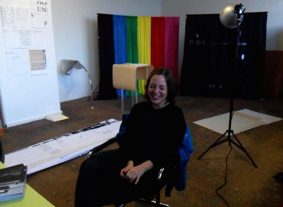 Dominique Hurth at her studio space Dominique Hurth at her studio space