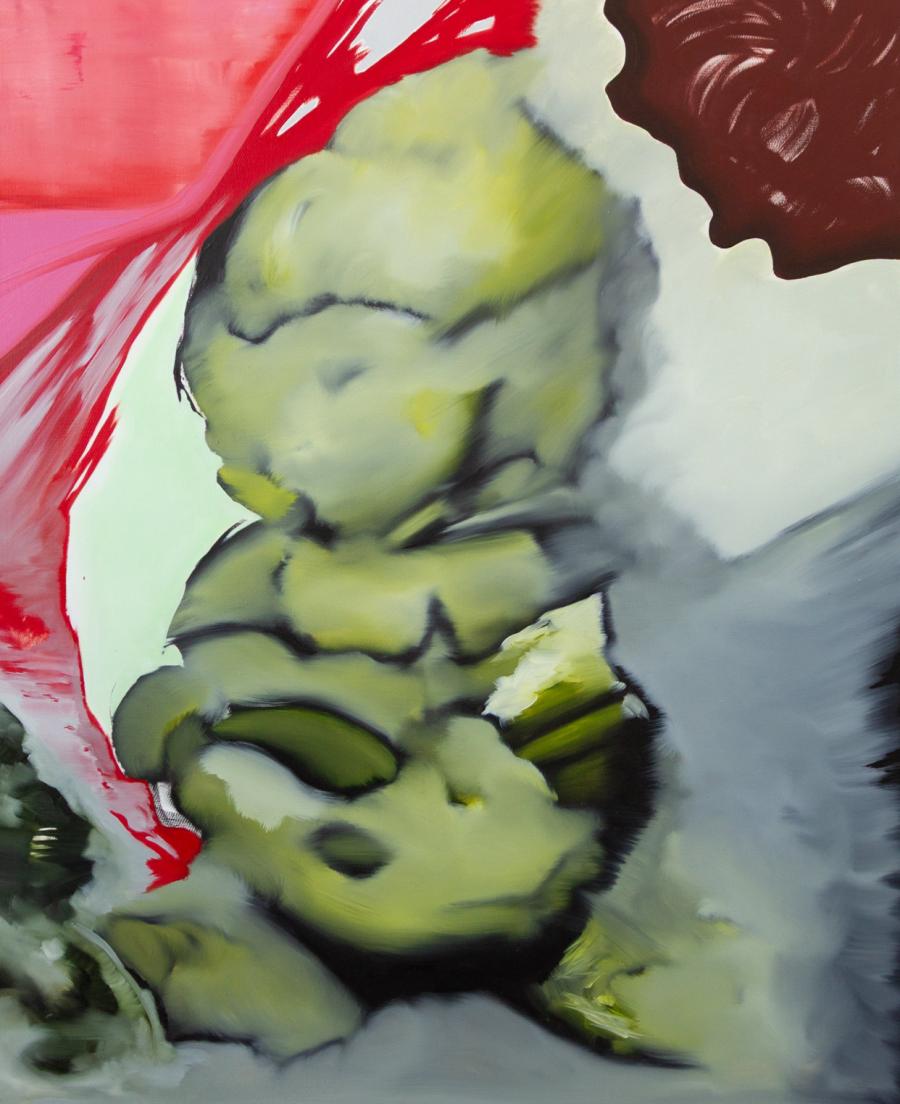 Juno Rothaug, Ein Meerschweinchen kommt selten allein, 2023 -2025 oil on canvas, 180 x 160 cm Juno Rothaug, Ein Meerschweinchen kommt selten allein, 2023 -2025 oil on canvas, 180 x 160 cm