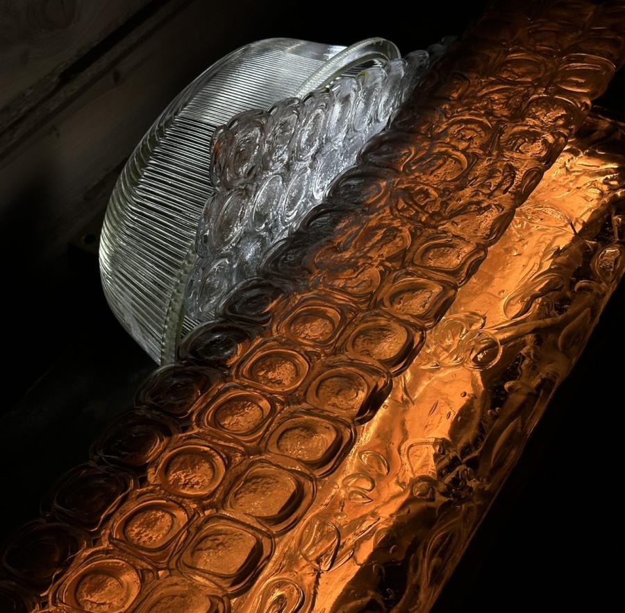 Detail from work in progress: Mateusz Choróbski, That Passed the Time, 2025