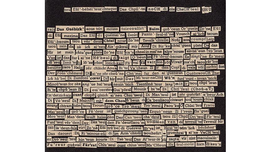 Dagmara Kraus: Collage | © Berlin kookbooks 2016 | from: das vogelmot schlich mit geknickterschnute Dagmara Kraus: Collage | © Berlin kookbooks 2016 | from: das vogelmot schlich mit geknickterschnute