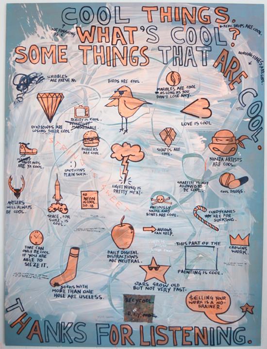 2012, Cool Things, acrylic, string, pencil on canvas, 260 x 195cm 2012, Cool Things, acrylic, string, pencil on canvas, 260 x 195cm