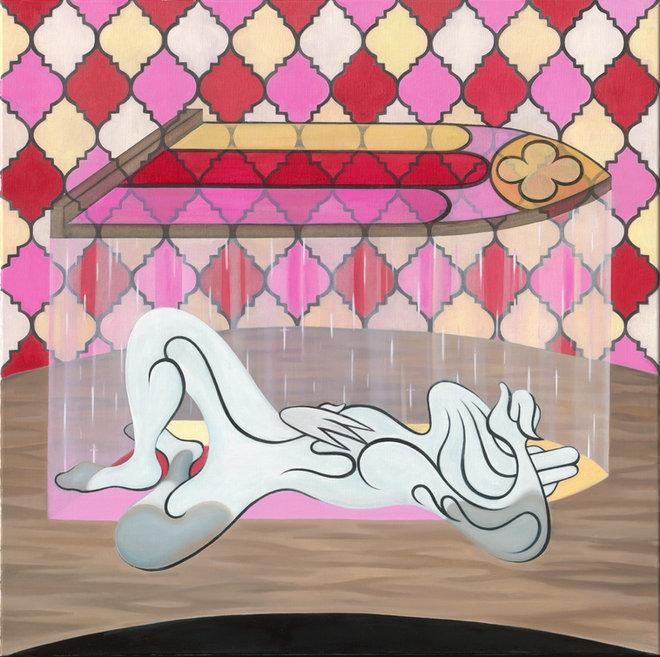 Roxanne Krumm, Static and Warm, 2023, Oil on canvas, 90x90 cm