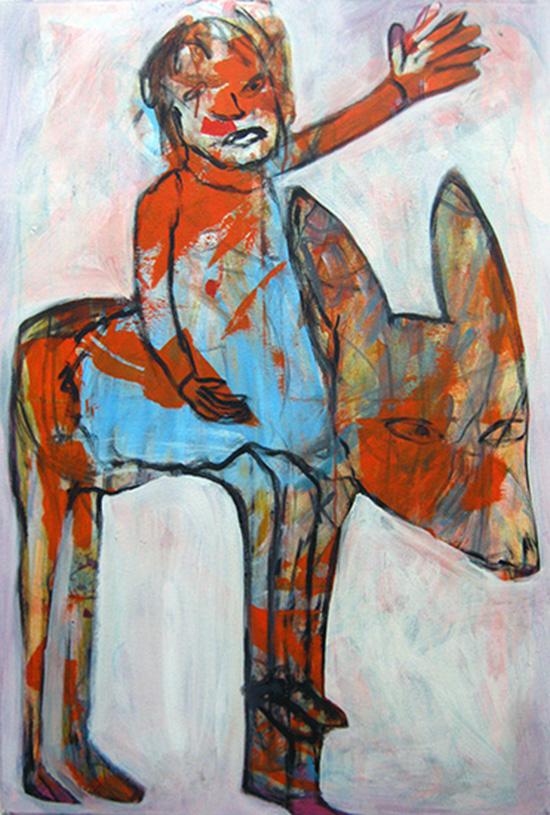 "Ich reite Damensattel" (100cmx70cm), 2016 "Ich reite Damensattel" (100cmx70cm), 2016