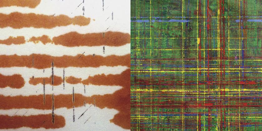 Leicht bis mehr farbig