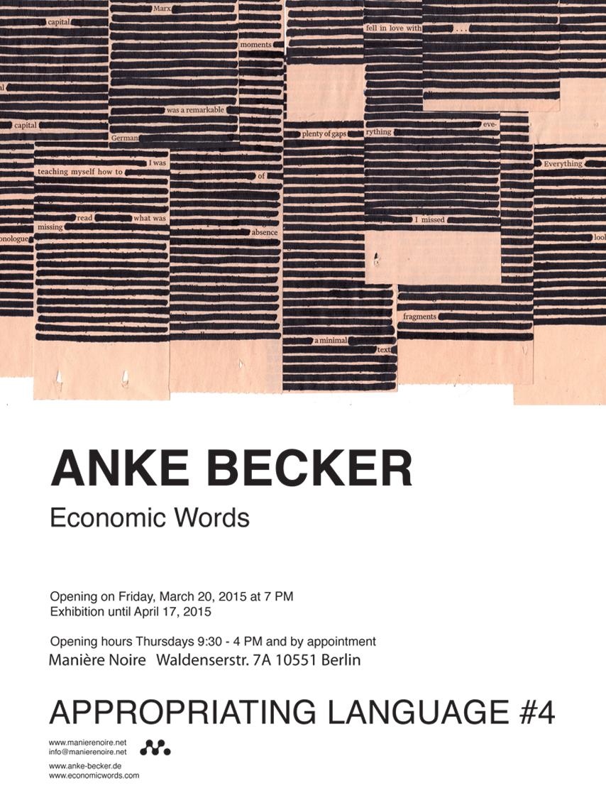 Economic Words - Anke Becker Economic Words - Anke Becker