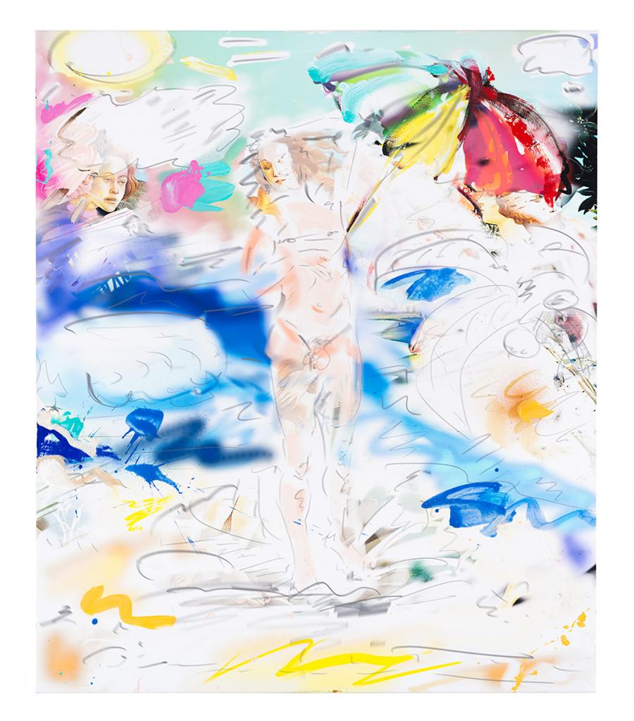 Sea_spume_01.psd, Acryl and pigment print on canvas, 130 x 110 cm, 2020