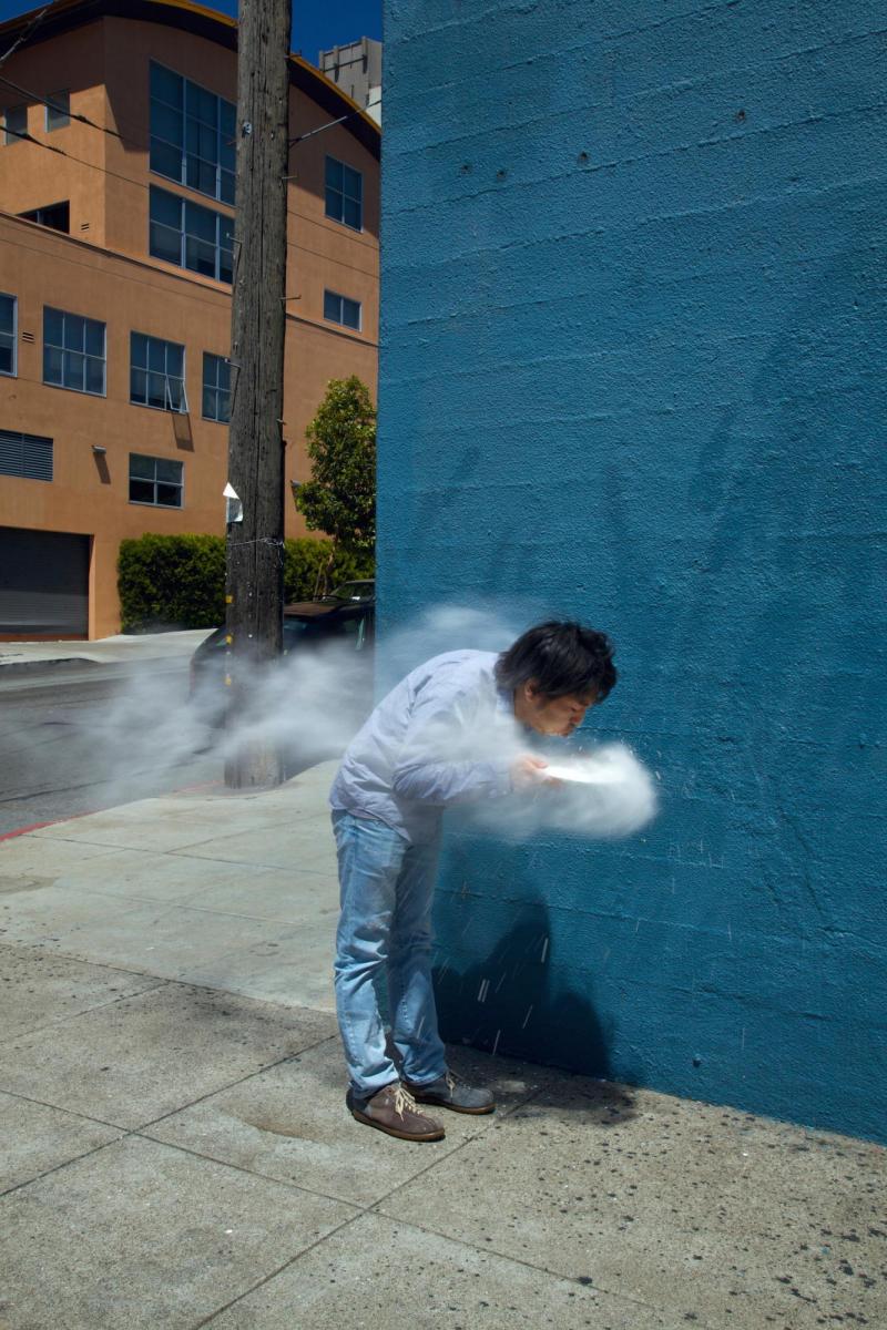 From the series: Process of Blowing Flour, four-part series, 2010 © Courtesy of the artist, Vitamin Creative Space, Guangzhou and Aoyama Meguro, Tokyo From the series: Process of Blowing Flour, four-part series, 2010 © Courtesy of the artist, Vitamin Creative Space, Guangzhou and Aoyama Meguro, Tokyo