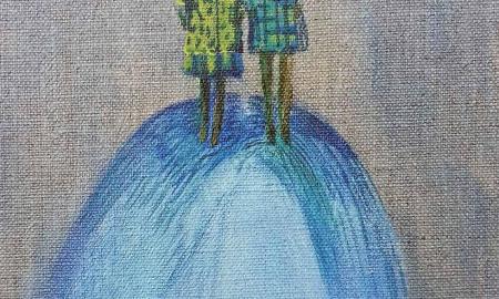 Hannah_Wooll_Parting, Acrylic&ink on Linen, 15x10cm, 2019web