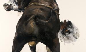 "One of Each #2", oil on linen, 88 x 72 inches, 2015, Arthur Cohen