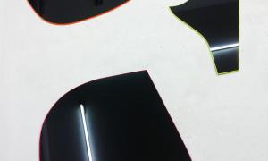 Kirstin Rogge, 3D, Glaspuzzle, 116 x 80 cm, 77 x 77 cm, 96 x 52 cm, 2014