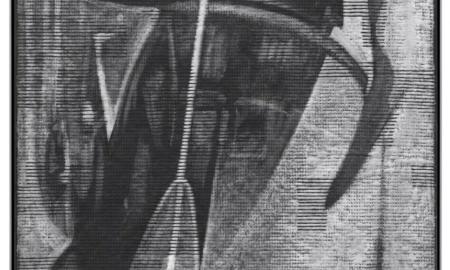 DANIEL HÖLZL, FLOWERS (wilted no. six), 2025 Recycled carbon fiber, recycled paraffin wax, aluminum frame, 80 x 60 cm, Unique