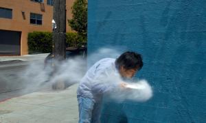 From the series: Process of Blowing Flour, four-part series, 2010 © Courtesy of the artist, Vitamin Creative Space, Guangzhou and Aoyama Meguro, Tokyo 
